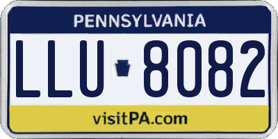 PA license plate LLU8082