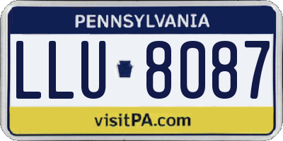 PA license plate LLU8087