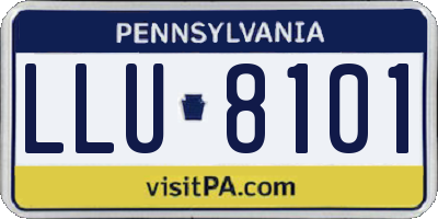 PA license plate LLU8101