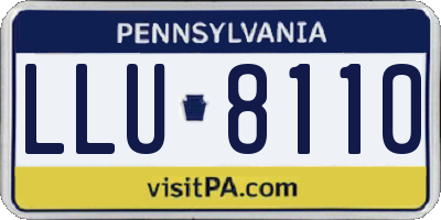 PA license plate LLU8110