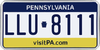 PA license plate LLU8111