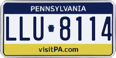 PA license plate LLU8114