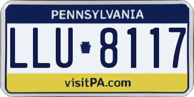 PA license plate LLU8117