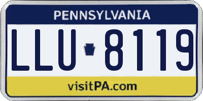 PA license plate LLU8119