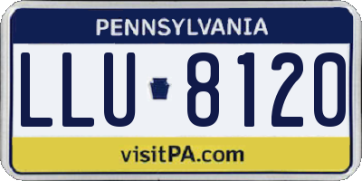 PA license plate LLU8120
