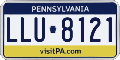 PA license plate LLU8121