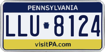 PA license plate LLU8124