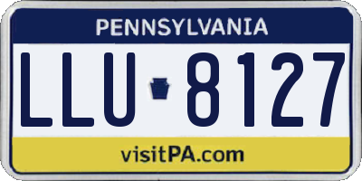 PA license plate LLU8127