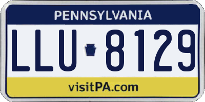 PA license plate LLU8129