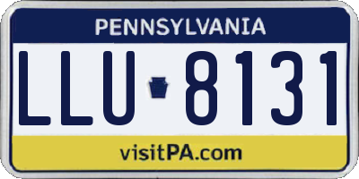 PA license plate LLU8131