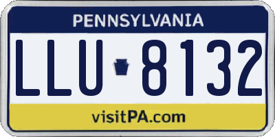 PA license plate LLU8132