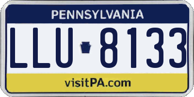 PA license plate LLU8133