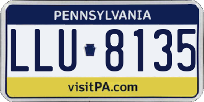 PA license plate LLU8135
