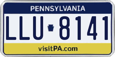 PA license plate LLU8141