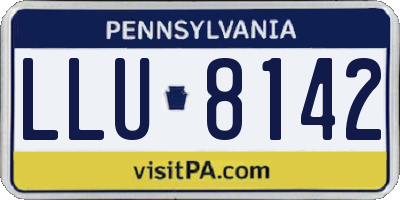 PA license plate LLU8142
