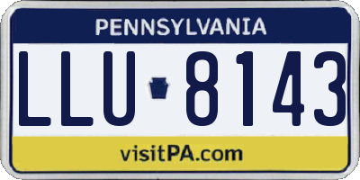 PA license plate LLU8143