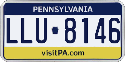 PA license plate LLU8146