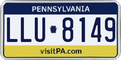 PA license plate LLU8149