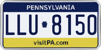 PA license plate LLU8150