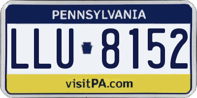 PA license plate LLU8152
