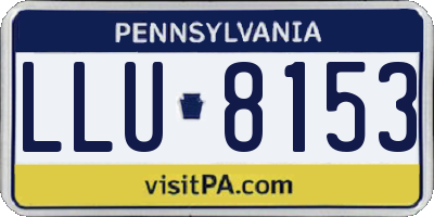 PA license plate LLU8153