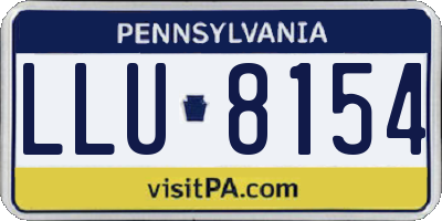 PA license plate LLU8154