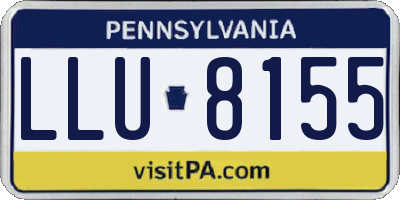 PA license plate LLU8155