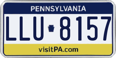 PA license plate LLU8157