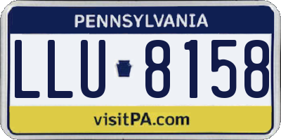PA license plate LLU8158
