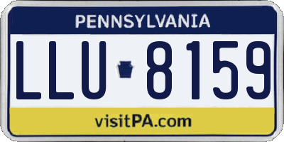 PA license plate LLU8159