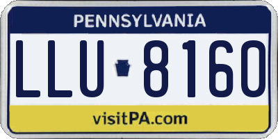 PA license plate LLU8160