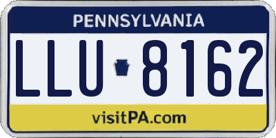 PA license plate LLU8162