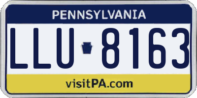 PA license plate LLU8163