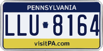 PA license plate LLU8164