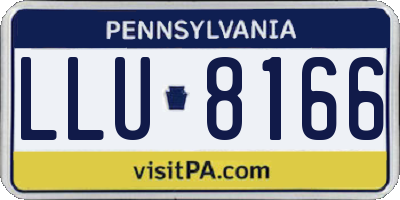 PA license plate LLU8166