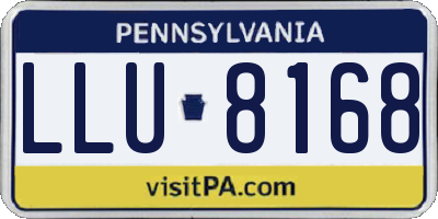 PA license plate LLU8168