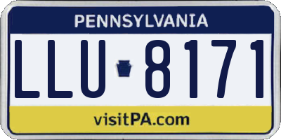 PA license plate LLU8171