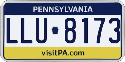 PA license plate LLU8173