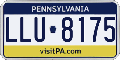 PA license plate LLU8175