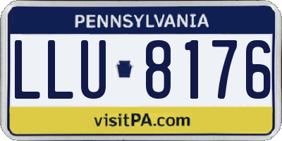 PA license plate LLU8176