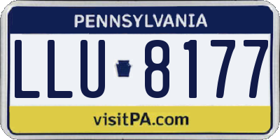 PA license plate LLU8177