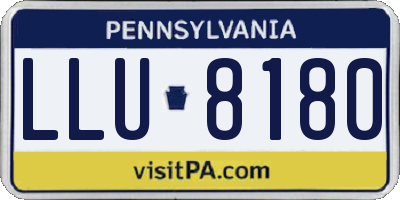 PA license plate LLU8180