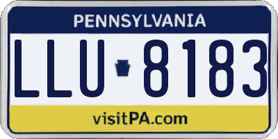 PA license plate LLU8183