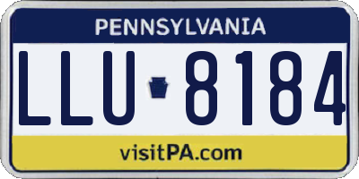 PA license plate LLU8184