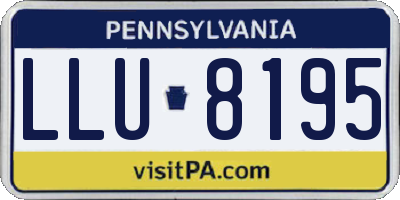 PA license plate LLU8195