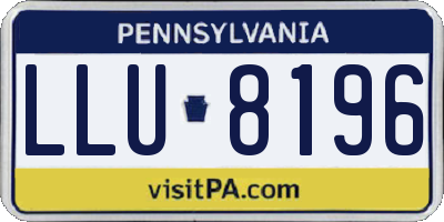 PA license plate LLU8196