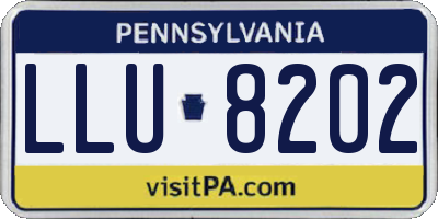 PA license plate LLU8202