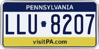PA license plate LLU8207