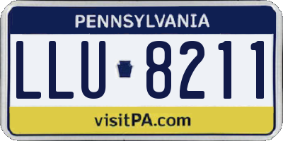 PA license plate LLU8211