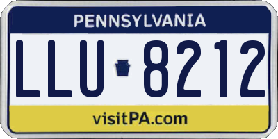 PA license plate LLU8212